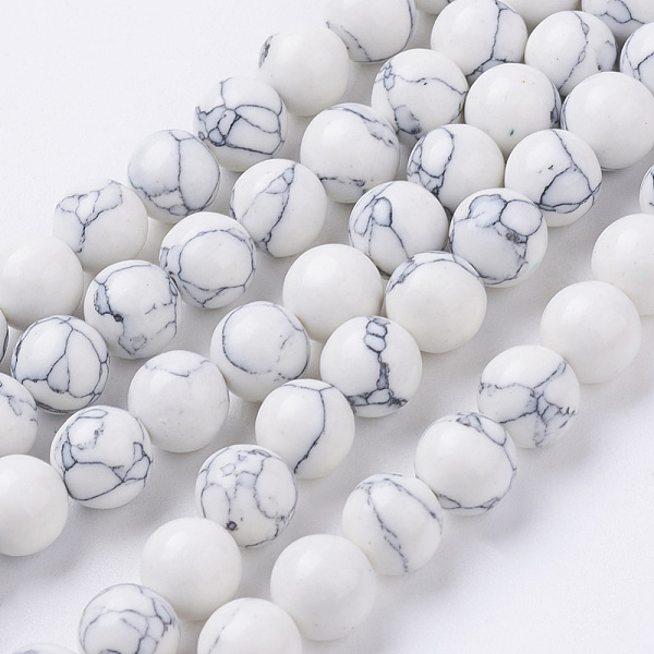 PandaHall Synthetic Howlite Beads Strands, Round, 8mm, about 50pcs/strand, 15.7 inch Howlite Round White
PandaHall Synthetic Howlite Beads Strands, Round, 8mm, about 50pcs/strand, 15.7 inch Howlite Round White