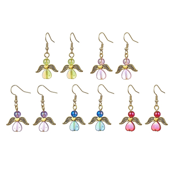 PandaHall Heart Fairy Acrylic & Alloy Dangle Earrings, Mixed Color, 40x20mm Alloy Heart Multicolor
PandaHall Heart Fairy Acrylic & Alloy Dangle Earrings, Mixed Color, 40x20mm Alloy Heart Multicolor