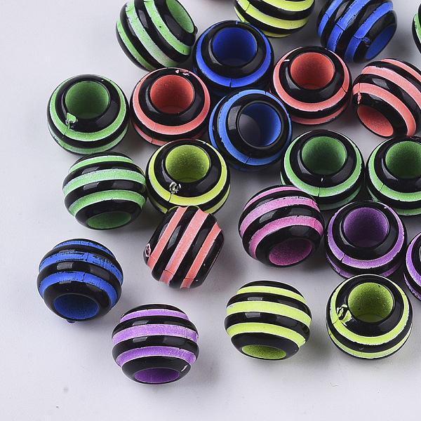 PandaHall Spray Painted Acrylic European Beads, Large Hole Beads, Rondelle with Stripe, Mixed Color, 9.5x7.5mm, Hole: 4.5mm, about..., Multicolor
PandaHall Spray Painted Acrylic European Beads, Large Hole Beads, Rondelle with Stripe, Mixed Color, 9.5x7.5mm, Hole: 4.5mm, about..., Multicolor