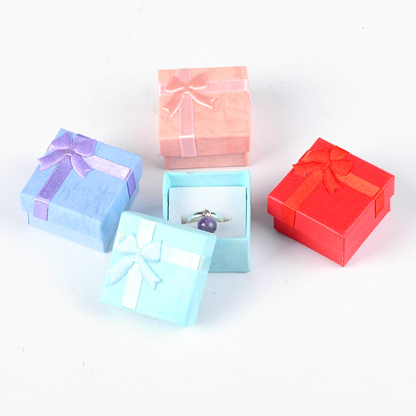 PandaHall Valentines Day Presents Packages Cardboard Ring Boxes, with Satin Ribbons Bowknot outside, Square, Mixed Color, 41x41x26mm Paper..., Multicolor
PandaHall Valentines Day Presents Packages Cardboard Ring Boxes, with Satin Ribbons Bowknot outside, Square, Mixed Color, 41x41x26mm Paper..., Multicolor