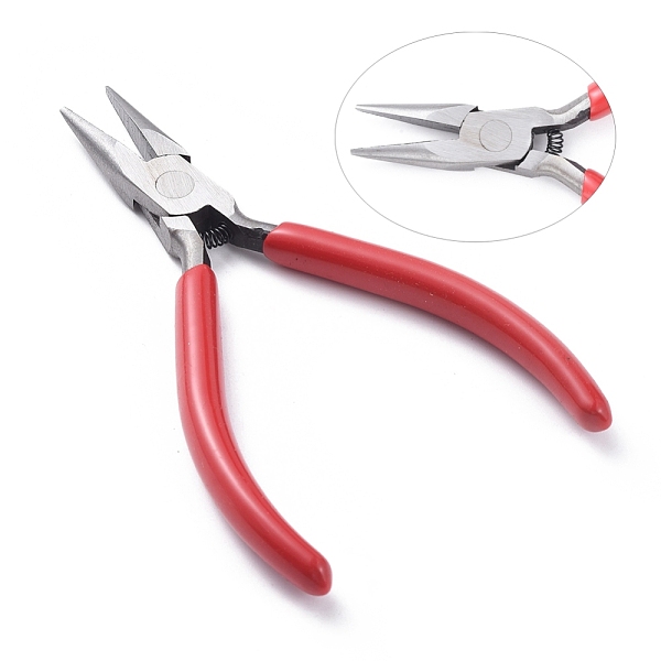 PandaHall Carbon Steel Jewelry Pliers, Short Chain Nose Plier, Polishing, Red, Gunmetal, 130x78x10mm Carbon Steel Red
PandaHall Carbon Steel Jewelry Pliers, Short Chain Nose Plier, Polishing, Red, Gunmetal, 130x78x10mm Carbon Steel Red