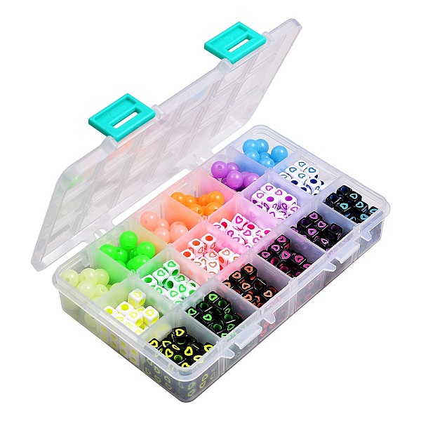 PandaHall 450pcs 18 Colors Opaque Acrylic European Beads, Large Hole Beads, Cube with Heart & Round, Mixed Color, 7x7x7mm, Hole: 4mm Acrylic..., Multicolor
PandaHall 450pcs 18 Colors Opaque Acrylic European Beads, Large Hole Beads, Cube with Heart & Round, Mixed Color, 7x7x7mm, Hole: 4mm Acrylic..., Multicolor