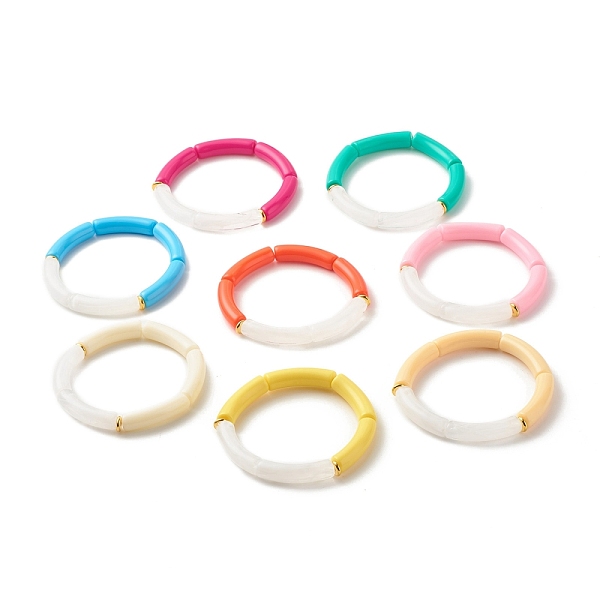 PandaHall Acrylic Tube Beaded Stretch Bracelets, with Brass Beads, Mixed Color, Inner Diameter: 2 inch(5.1cm) Acrylic Multicolor
PandaHall Acrylic Tube Beaded Stretch Bracelets, with Brass Beads, Mixed Color, Inner Diameter: 2 inch(5.1cm) Acrylic Multicolor