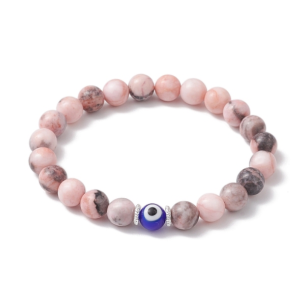 PandaHall 8mm Round Natural Pink Zebra Jasper Stretch Bracelets, Handmade Evil Eye Lampwork Bracelets for Women Men, Inner Diameter: 2-3/8...
PandaHall 8mm Round Natural Pink Zebra Jasper Stretch Bracelets, Handmade Evil Eye Lampwork Bracelets for Women Men, Inner Diameter: 2-3/8...