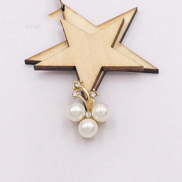 PandaHall Alloy Decorate, with ABS Beads & Rhinestone, Garment Accessories, Cadmium Free & Lead Free, Flower, Light Gold, White, 23x16mm...
PandaHall Alloy Decorate, with ABS Beads & Rhinestone, Garment Accessories, Cadmium Free & Lead Free, Flower, Light Gold, White, 23x16mm...
