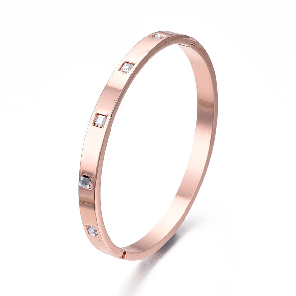 PandaHall Brass Hinged Bangle with Crystal Rhinestone for Women, Rose Gold, Inner Diameter: 2x2-1/4 inch(5.2x5.8cm) Rhinestone
PandaHall Brass Hinged Bangle with Crystal Rhinestone for Women, Rose Gold, Inner Diameter: 2x2-1/4 inch(5.2x5.8cm) Rhinestone