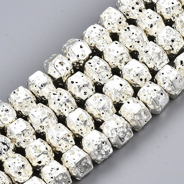 PandaHall Electroplated Natural Lava Rock Beads Strands, Hexagon, Bumpy, Silver Plated, 6.5x7x5.5mm, Hole: 1.2mm, about 73pcs/strand, 15.55...
PandaHall Electroplated Natural Lava Rock Beads Strands, Hexagon, Bumpy, Silver Plated, 6.5x7x5.5mm, Hole: 1.2mm, about 73pcs/strand, 15.55...
