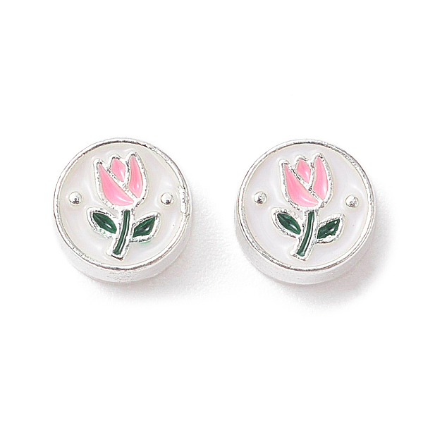 PandaHall Alloy Enamel Beads, Silver, Flat Round with Tulip Pattern, Pink, 5.5x3mm, Hole: 1.2mm Alloy+Enamel Flat Round Pink
PandaHall Alloy Enamel Beads, Silver, Flat Round with Tulip Pattern, Pink, 5.5x3mm, Hole: 1.2mm Alloy+Enamel Flat Round Pink