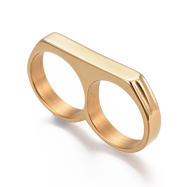 PandaHall 304 Stainless Steel Finger Rings, Double Rings, Golden, Size 7~12, 17~21.5mm 304 Stainless Steel
PandaHall 304 Stainless Steel Finger Rings, Double Rings, Golden, Size 7~12, 17~21.5mm 304 Stainless Steel
