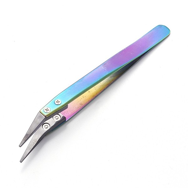 PandaHall Stainless Steel Beading Tweezers, with Porcelain, Black, 12.5x0.95~1cm Stainless Steel Black
PandaHall Stainless Steel Beading Tweezers, with Porcelain, Black, 12.5x0.95~1cm Stainless Steel Black