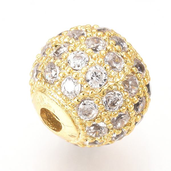 PandaHall Brass Micro Pave Cubic Zirconia Beads, Round, Clear, Golden, 10mm, Hole: 2mm Brass+Cubic Zirconia Round Clear
PandaHall Brass Micro Pave Cubic Zirconia Beads, Round, Clear, Golden, 10mm, Hole: 2mm Brass+Cubic Zirconia Round Clear