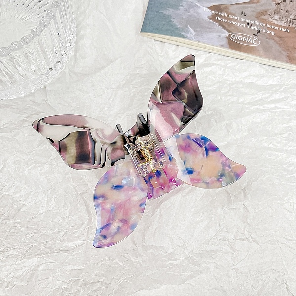 PandaHall Butterfly Cellulose Acetate Large Claw Hair Clips, for Women Girl Thick Hair, Pale Violet Red, 75x100mm Cellulose Acetate...
PandaHall Butterfly Cellulose Acetate Large Claw Hair Clips, for Women Girl Thick Hair, Pale Violet Red, 75x100mm Cellulose Acetate...