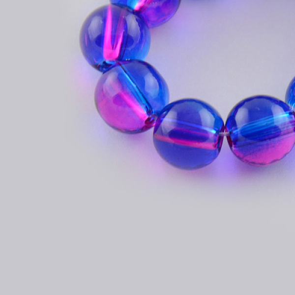 PandaHall Spray Painted Transparent Glass Bead Strands, Round, Blue and Magenta, 8mm, Hole: 1mm, about 104pcs/strand, 31.5 inch Glass Round...
PandaHall Spray Painted Transparent Glass Bead Strands, Round, Blue and Magenta, 8mm, Hole: 1mm, about 104pcs/strand, 31.5 inch Glass Round...