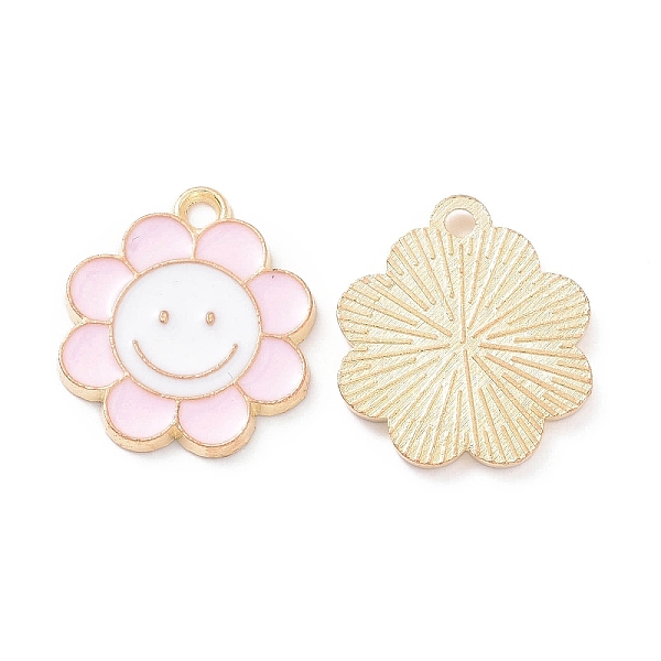 PandaHall Alloy Enamel Pendants, Flower with Smiling Face Charm, Light Gold, Pink, 18.5x16x1.5mm, Hole: 1.8mm Alloy+Enamel Flower Pink
PandaHall Alloy Enamel Pendants, Flower with Smiling Face Charm, Light Gold, Pink, 18.5x16x1.5mm, Hole: 1.8mm Alloy+Enamel Flower Pink