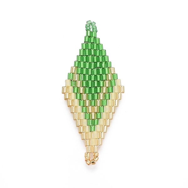 PandaHall MIYUKI & TOHO Handmade Japanese Seed Beads Links, Loom Pattern, Rhombus, Lime Green, 44.6~45.2x17.8~18.6x1.6~1.7mm, Hole...
PandaHall MIYUKI & TOHO Handmade Japanese Seed Beads Links, Loom Pattern, Rhombus, Lime Green, 44.6~45.2x17.8~18.6x1.6~1.7mm, Hole...