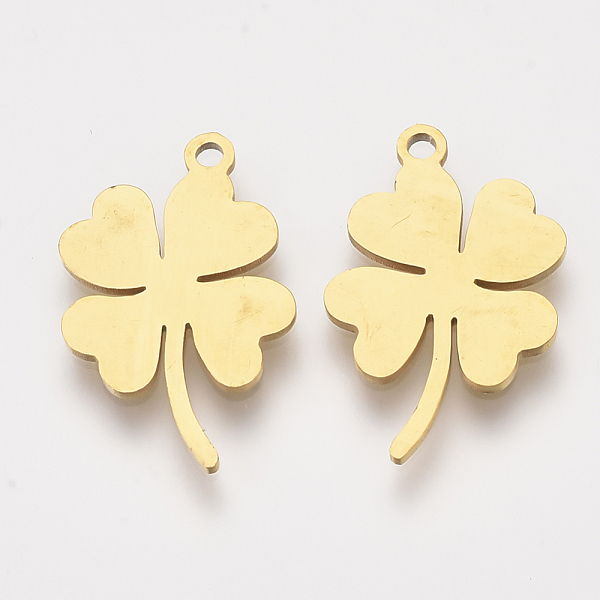 PandaHall 201 Stainless Steel Pendants, Laser Cut Pendants, Clover, Golden, 19.5x12.5x1mm, Hole: 1.2mm 201 Stainless Steel Clover
PandaHall 201 Stainless Steel Pendants, Laser Cut Pendants, Clover, Golden, 19.5x12.5x1mm, Hole: 1.2mm 201 Stainless Steel Clover