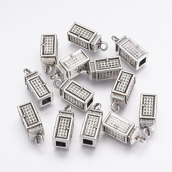 PandaHall Tibetan Style Alloy Pendants, Cadmium Free & Nickel Free & Lead Free, Telephone Booth, Antique Silver, 23x8x8mm, Hole: 2~4.5mm...
PandaHall Tibetan Style Alloy Pendants, Cadmium Free & Nickel Free & Lead Free, Telephone Booth, Antique Silver, 23x8x8mm, Hole: 2~4.5mm...