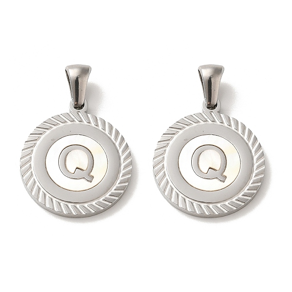 PandaHall 304 Stainless Steel Pendants, Flat Round Shell Charms with Letter, Stainless Steel Color, Letter Q, 20.5x17.5x1.5mm, Hole...
PandaHall 304 Stainless Steel Pendants, Flat Round Shell Charms with Letter, Stainless Steel Color, Letter Q, 20.5x17.5x1.5mm, Hole...