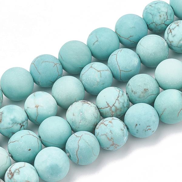 PandaHall Natural Magnesite Beads Strands, Frosted, Round, Dyed & Heated, Turquoise, 12mm, Hole: 1.5mm, about 30pcs/strand, 15.5 inch..., Green
PandaHall Natural Magnesite Beads Strands, Frosted, Round, Dyed & Heated, Turquoise, 12mm, Hole: 1.5mm, about 30pcs/strand, 15.5 inch..., Green