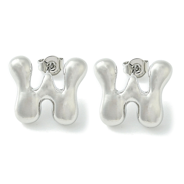 PandaHall Rack Plating Brass Earrings, Cadmium Free & Lead Free, Long-Lasting Plated, Stud Earrings, Alphabet, Platinum, Letter W, 14x16.5mm...
PandaHall Rack Plating Brass Earrings, Cadmium Free & Lead Free, Long-Lasting Plated, Stud Earrings, Alphabet, Platinum, Letter W, 14x16.5mm...