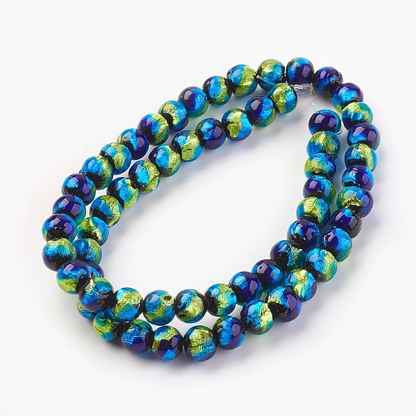 PandaHall Handmade Silver Foil Glass Lampwork Beads, Round, Medium Blue, 6mm, Hole: 0.8mm Silver Foil Round
PandaHall Handmade Silver Foil Glass Lampwork Beads, Round, Medium Blue, 6mm, Hole: 0.8mm Silver Foil Round
