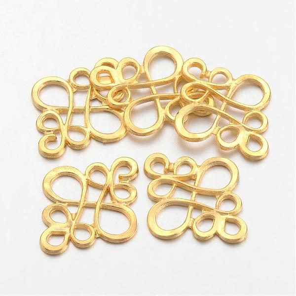 PandaHall Tibetan Style Links connectors, Cadmium Free & Lead Free , Chinese knot, Golden, 22x18.5x1mm, Hole: 2.5x3mm Alloy Others
PandaHall Tibetan Style Links connectors, Cadmium Free & Lead Free , Chinese knot, Golden, 22x18.5x1mm, Hole: 2.5x3mm Alloy Others