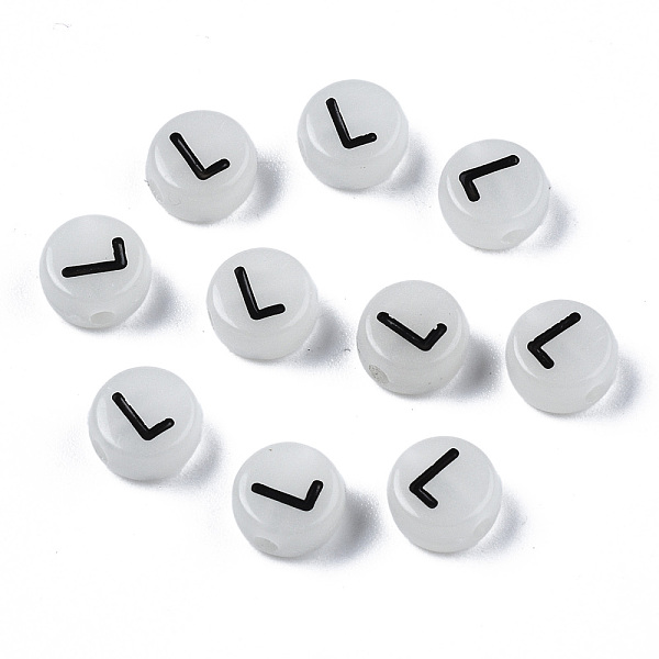 PandaHall Acrylic Beads, with Enamel and Luminous, Horizontal Hole, Flat Round with Black Letter, Glow in the Dark, Light Grey, Letter.L...
PandaHall Acrylic Beads, with Enamel and Luminous, Horizontal Hole, Flat Round with Black Letter, Glow in the Dark, Light Grey, Letter.L...