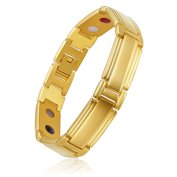 PandaHall SHEGRACE Stainless Steel Panther Chain Watch Band Bracelets, with Watch Band Clasps, Golden, 8-1/2 inch(21.5cm) Stainless Steel
PandaHall SHEGRACE Stainless Steel Panther Chain Watch Band Bracelets, with Watch Band Clasps, Golden, 8-1/2 inch(21.5cm) Stainless Steel