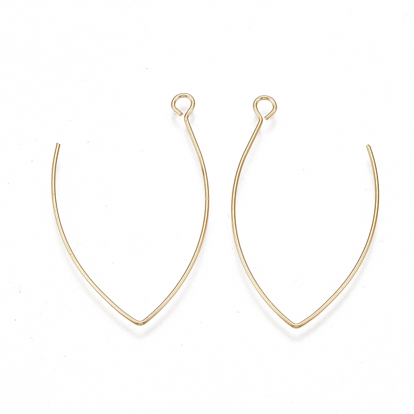 PandaHall Brass Earring Hooks, with Horizontal Loop, Nickel Free, Real 18K Gold Plated, 39.5x22~24x0.8mm, Hole: 2mm, 20 Gauge, Pin: 0.8mm...
PandaHall Brass Earring Hooks, with Horizontal Loop, Nickel Free, Real 18K Gold Plated, 39.5x22~24x0.8mm, Hole: 2mm, 20 Gauge, Pin: 0.8mm...