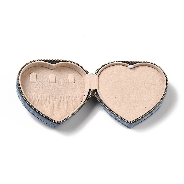 PandaHall Heart Velvet Jewelry Storage Zipper Boxes, Jewelry Organizer Travel Case, for Necklace, Ring Earring Holder, Cadet Blue...
PandaHall Heart Velvet Jewelry Storage Zipper Boxes, Jewelry Organizer Travel Case, for Necklace, Ring Earring Holder, Cadet Blue...