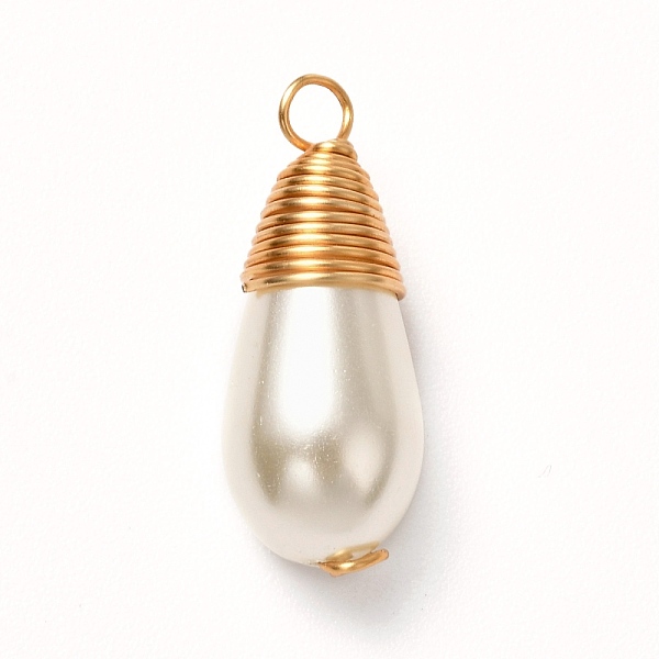 PandaHall Glass Pearl Pendants, Painted, with Brass Findings, Golden, Teardrop, White, 21.5x8mm, Hole: 2.1mm Brass+Glass Teardrop White
PandaHall Glass Pearl Pendants, Painted, with Brass Findings, Golden, Teardrop, White, 21.5x8mm, Hole: 2.1mm Brass+Glass Teardrop White
