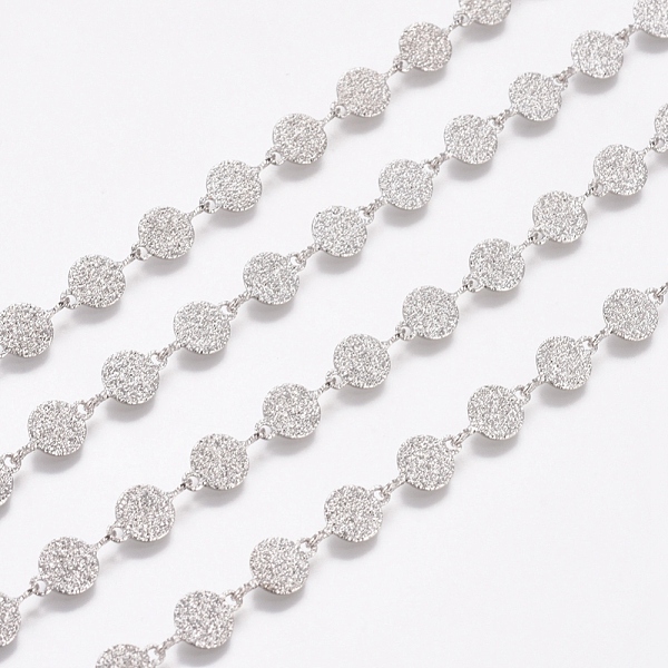 PandaHall Textured Brass Handmade Link Chains, with Spool, Long-Lasting Plated, Unwelded, Round, Platinum, 10.5x6x0.2mm, about 32.8 Feet...
PandaHall Textured Brass Handmade Link Chains, with Spool, Long-Lasting Plated, Unwelded, Round, Platinum, 10.5x6x0.2mm, about 32.8 Feet...