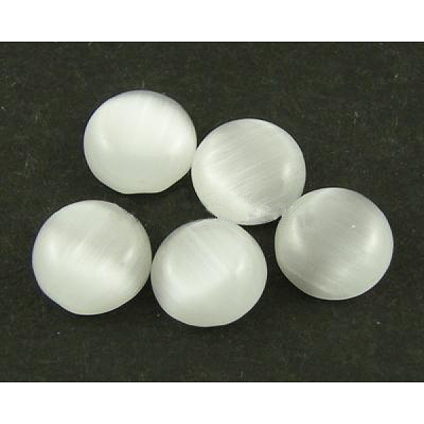 PandaHall Cat Eye Glass Cabochons, Half Round/Dome, White, about 12mm in diameter, 3mm thick Glass Half Round White
PandaHall Cat Eye Glass Cabochons, Half Round/Dome, White, about 12mm in diameter, 3mm thick Glass Half Round White