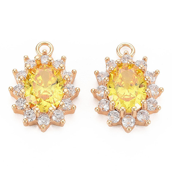 PandaHall Brass Micro Pave Cubic Zirconia Charms, Real 18K Gold Plated, Nickel Free, Oval, Gold, 15x11x5mm, Hole: 1.5mm Brass+Cubic Zirconia...
PandaHall Brass Micro Pave Cubic Zirconia Charms, Real 18K Gold Plated, Nickel Free, Oval, Gold, 15x11x5mm, Hole: 1.5mm Brass+Cubic Zirconia...
