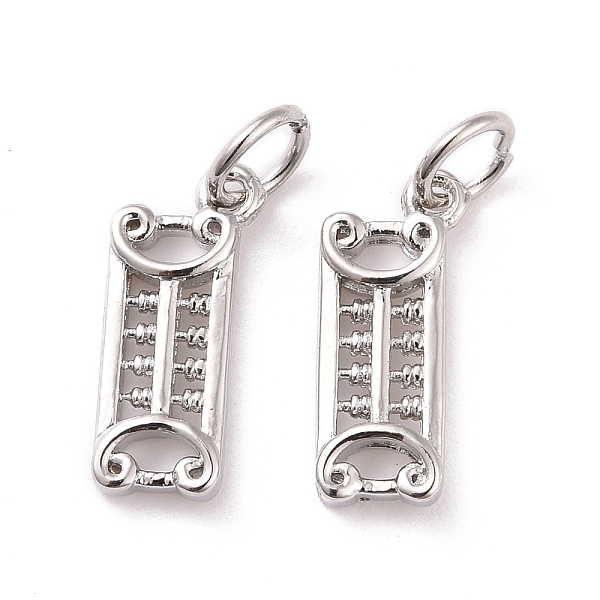 PandaHall Brass Charms, with Jump Ring, Cadmium Free & Lead Free, Abacus, Platinum, 14.5x10x2mm, Hole: 3mm Brass Others
PandaHall Brass Charms, with Jump Ring, Cadmium Free & Lead Free, Abacus, Platinum, 14.5x10x2mm, Hole: 3mm Brass Others