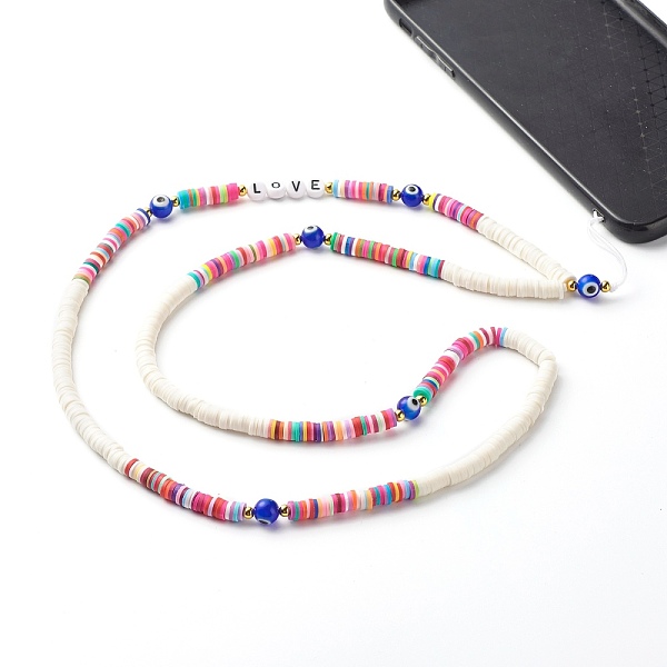PandaHall Acrylic Beads and Flat Round Eco-Friendly Handmade Polymer Clay Bead Mobile Straps, with Handmade Evil Eye Lampwork Bead, 304...
PandaHall Acrylic Beads and Flat Round Eco-Friendly Handmade Polymer Clay Bead Mobile Straps, with Handmade Evil Eye Lampwork Bead, 304...