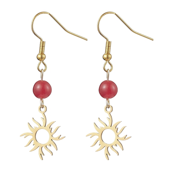 PandaHall Natural Malaysia Jade(Dyed) Dangle Earrings, Sun Jewelry for Women, with Iron Earring Hooks, Golden, 48x15mm Malaysia Jade Sun
PandaHall Natural Malaysia Jade(Dyed) Dangle Earrings, Sun Jewelry for Women, with Iron Earring Hooks, Golden, 48x15mm Malaysia Jade Sun