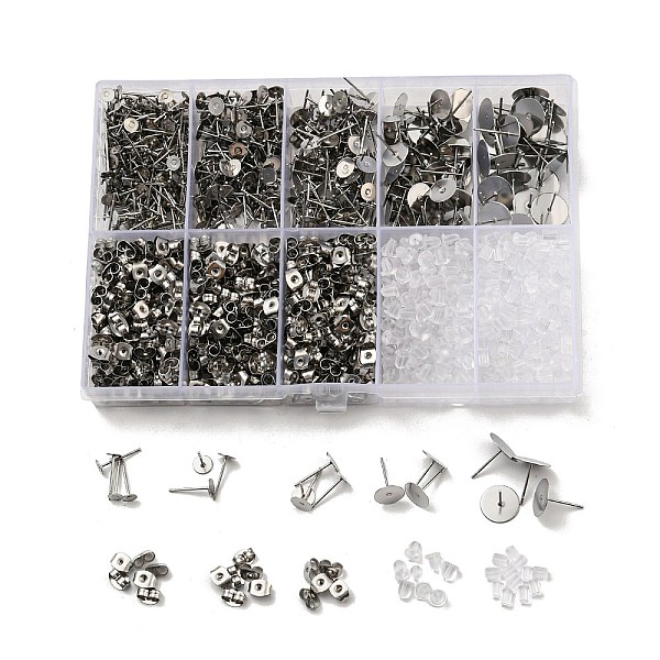 PandaHall 304 Stainless Steel Earring Needle with 201 Stainless Steel Earring Nuts, Stainless Steel Color, 125x85x18mm Stainless Steel Mixed...
PandaHall 304 Stainless Steel Earring Needle with 201 Stainless Steel Earring Nuts, Stainless Steel Color, 125x85x18mm Stainless Steel Mixed...