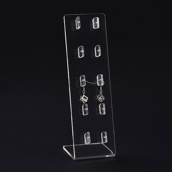 PandaHall Transparent Acrylic Earrings Display Stands, L-Shaped, Clear, 19.5x6.3x0.95cm, Hole: 1.6mm Acrylic Clear
PandaHall Transparent Acrylic Earrings Display Stands, L-Shaped, Clear, 19.5x6.3x0.95cm, Hole: 1.6mm Acrylic Clear