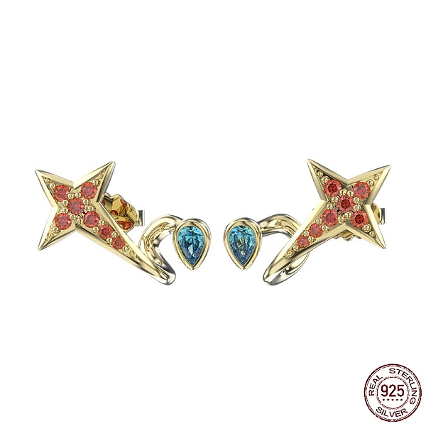 PandaHall 925 Sterling Silver Star Stud Earrings with Cubic Zirconia Earrings for Women, with 925 Stamp, Golden, 13mm Sterling Silver Star
PandaHall 925 Sterling Silver Star Stud Earrings with Cubic Zirconia Earrings for Women, with 925 Stamp, Golden, 13mm Sterling Silver Star
