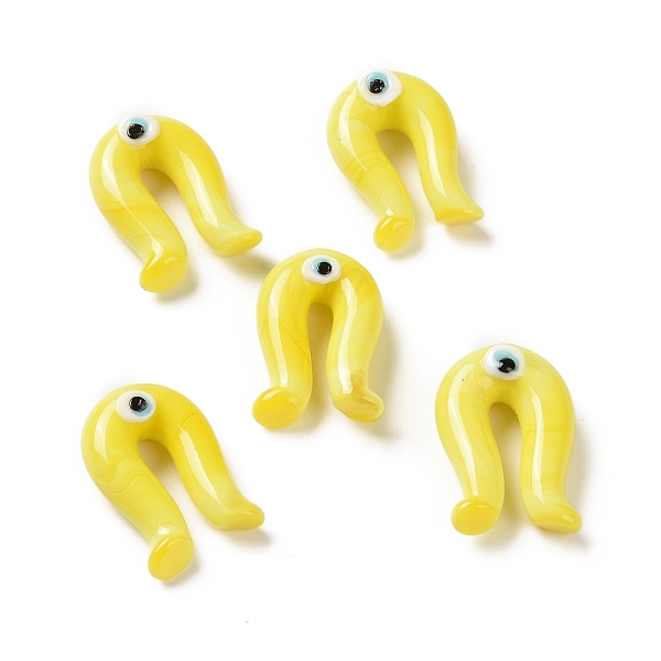 PandaHall Handmade Evil Eye Lampwork Beads, Half Drilled, Arch, Yellow, 27x18x9.5mm, Hole: 1.5mm Lampwork Arch Yellow
PandaHall Handmade Evil Eye Lampwork Beads, Half Drilled, Arch, Yellow, 27x18x9.5mm, Hole: 1.5mm Lampwork Arch Yellow