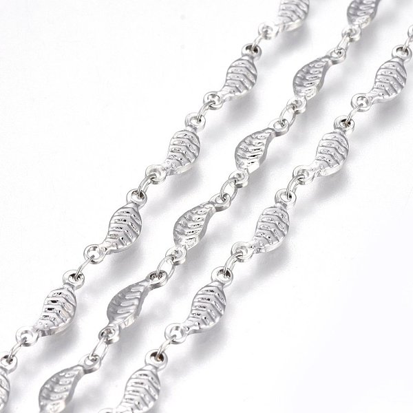 PandaHall 304 Stainless Steel Link Chains, Soldered, Leaf, Stainless Steel Color, 11x3.5x1.5mm 304 Stainless Steel
PandaHall 304 Stainless Steel Link Chains, Soldered, Leaf, Stainless Steel Color, 11x3.5x1.5mm 304 Stainless Steel