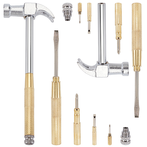 PandaHall OLYCRAFT 2 Sets 6 in 1 Metal Hammer & Screwdriver Set Multifunctional Metal Mini Hammer Small Multitool Hammer with Slotted/Flat...
PandaHall OLYCRAFT 2 Sets 6 in 1 Metal Hammer & Screwdriver Set Multifunctional Metal Mini Hammer Small Multitool Hammer with Slotted/Flat...