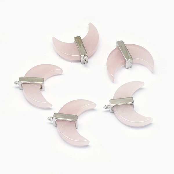 PandaHall Natural Rose Quartz Pendants, with Long-Lasting Plated Brass Findings, Moon, Silver Color Plated, 21x22x7mm, Hole: 1.2mm Rose...
PandaHall Natural Rose Quartz Pendants, with Long-Lasting Plated Brass Findings, Moon, Silver Color Plated, 21x22x7mm, Hole: 1.2mm Rose...