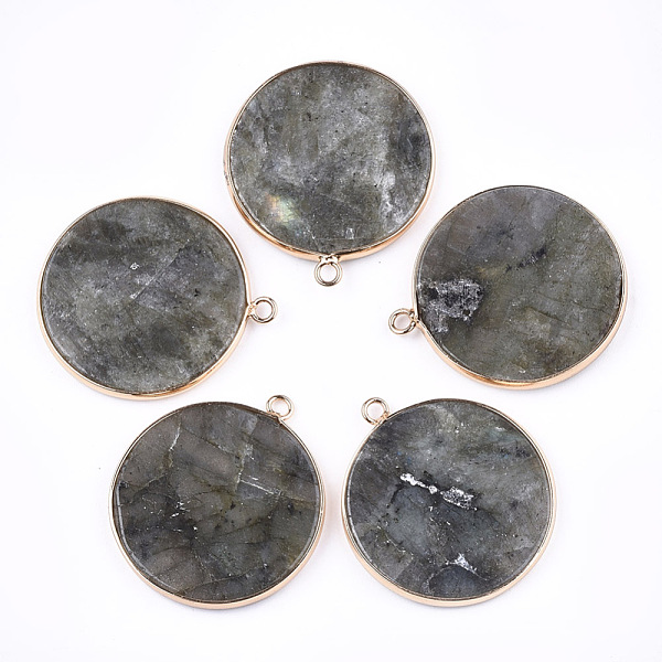 PandaHall Natural Labradorite Pendants, with Brass Findings, Flat Round, Golden, 35~36x31~32x3mm, Hole: 2mm Labradorite Flat Round
PandaHall Natural Labradorite Pendants, with Brass Findings, Flat Round, Golden, 35~36x31~32x3mm, Hole: 2mm Labradorite Flat Round