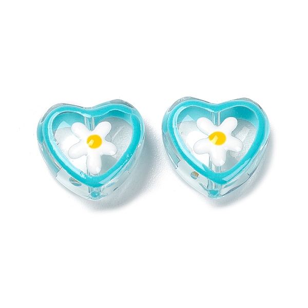 PandaHall Transparent Glass Beads, with Enamel, Heart with Flower Pattern, Cyan, 12x12x6.5mm, Hole: 0.9mm Glass Heart Cyan
PandaHall Transparent Glass Beads, with Enamel, Heart with Flower Pattern, Cyan, 12x12x6.5mm, Hole: 0.9mm Glass Heart Cyan