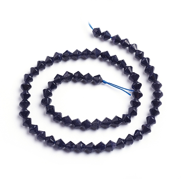PandaHall Synthetic Blue Goldstone Beads Strands, Bicone, 5.7~6x6mm, Hole: 1mm ,14.37 inch(36.5 cm) ,about 63 pcs/Strand Blue Goldstone...
PandaHall Synthetic Blue Goldstone Beads Strands, Bicone, 5.7~6x6mm, Hole: 1mm ,14.37 inch(36.5 cm) ,about 63 pcs/Strand Blue Goldstone...
