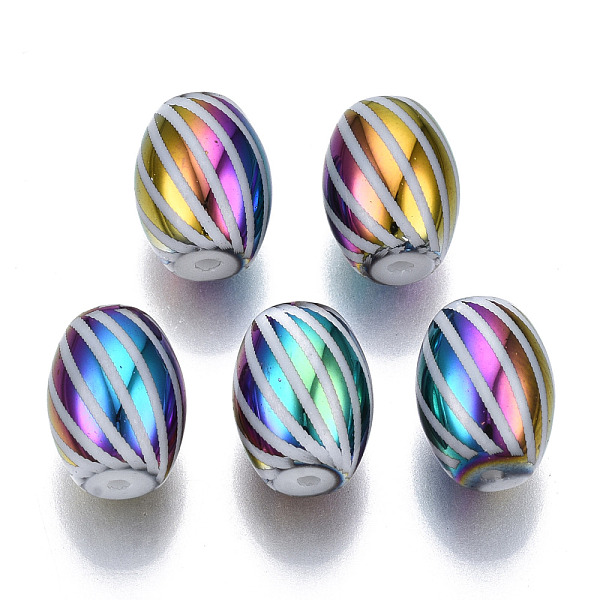 PandaHall Electroplate Glass Beads, Barrel with Stripe Pattern, Colorful, 11x8mm, Hole: 1.2mm, about 200pcs/bag Glass Stripe
PandaHall Electroplate Glass Beads, Barrel with Stripe Pattern, Colorful, 11x8mm, Hole: 1.2mm, about 200pcs/bag Glass Stripe
