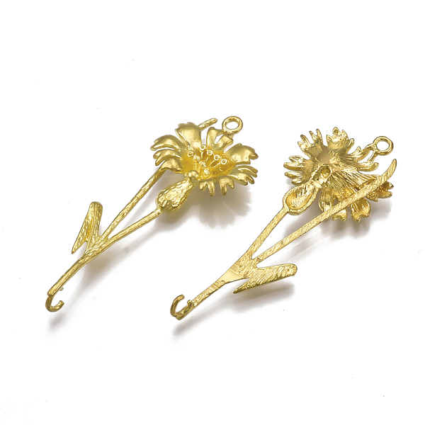 PandaHall Brass Links connectors, Nickel Free, Flower, Raw(Unplated), 49.5x19.5x5mm, Hole: 2mm Brass Flower
PandaHall Brass Links connectors, Nickel Free, Flower, Raw(Unplated), 49.5x19.5x5mm, Hole: 2mm Brass Flower