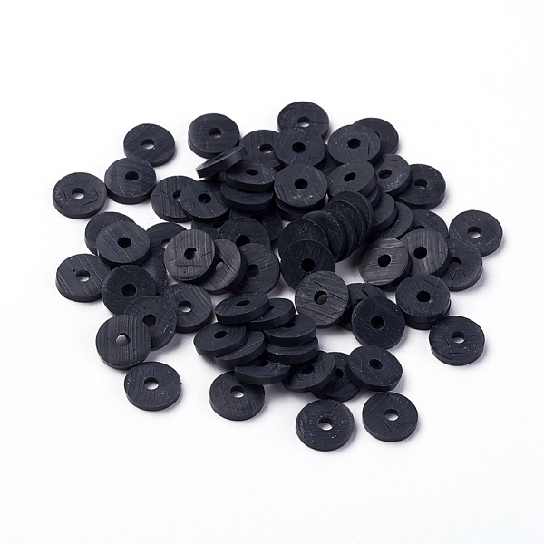 PandaHall Handmade Polymer Clay Beads, Disc/Flat Round, Heishi Beads, Black, 6x1mm, Hole: 2mm, about 23500pcs/1000g Polymer Clay Disc Black
PandaHall Handmade Polymer Clay Beads, Disc/Flat Round, Heishi Beads, Black, 6x1mm, Hole: 2mm, about 23500pcs/1000g Polymer Clay Disc Black